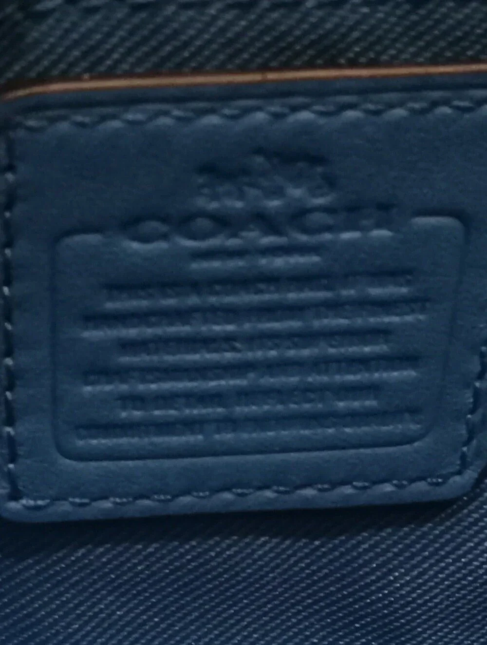 Coach Peacock Blue Fur Trim Mini